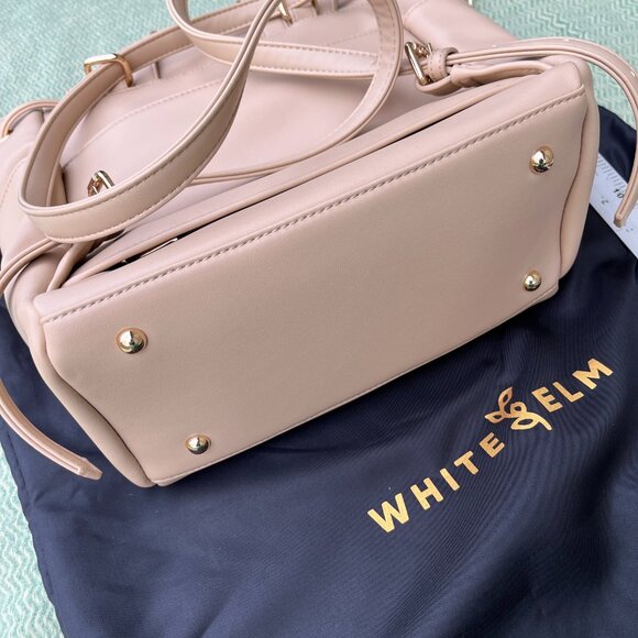 Luna Drawstring Convertible Backpack NEW + bag WEST ELM leather SAND*** - Picture 13 of 16